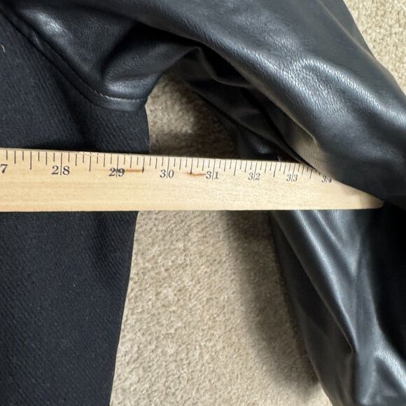 Shaquille O'Neal XLG Varsity Jacket Mens 3XL Black Zip Up Faux Leather Trim NEW - Picture 8 of 9